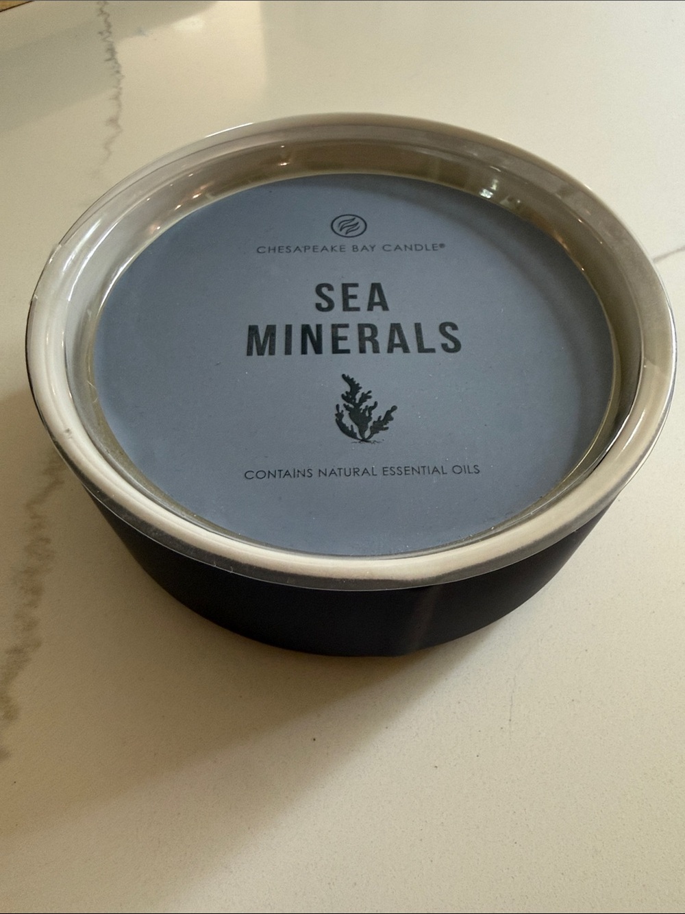 NWT brand new 3 wick candle Chesapeake Bay Blue Sea Minerals Jar Candle